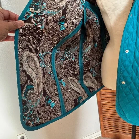 Briggs Of New York Retro Diamond Stitch Quilted Lightweight Jacket Plus Size 3X - Picture 13 of 16